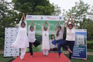 Aster Prime Hospital Marks International Yoga Day with Vibrant Community Session