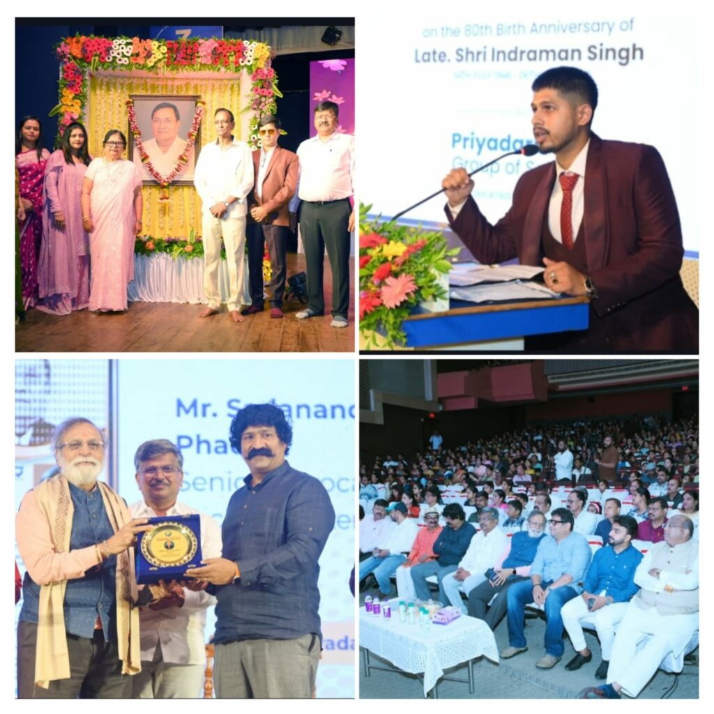 Actor Pravin Tarde and Educationist Shri Dattatray Ware Guruji Confer Samajratna Puraskar 2026 at Priyadarshani Group of Schools’ 43rd Founders’ Day