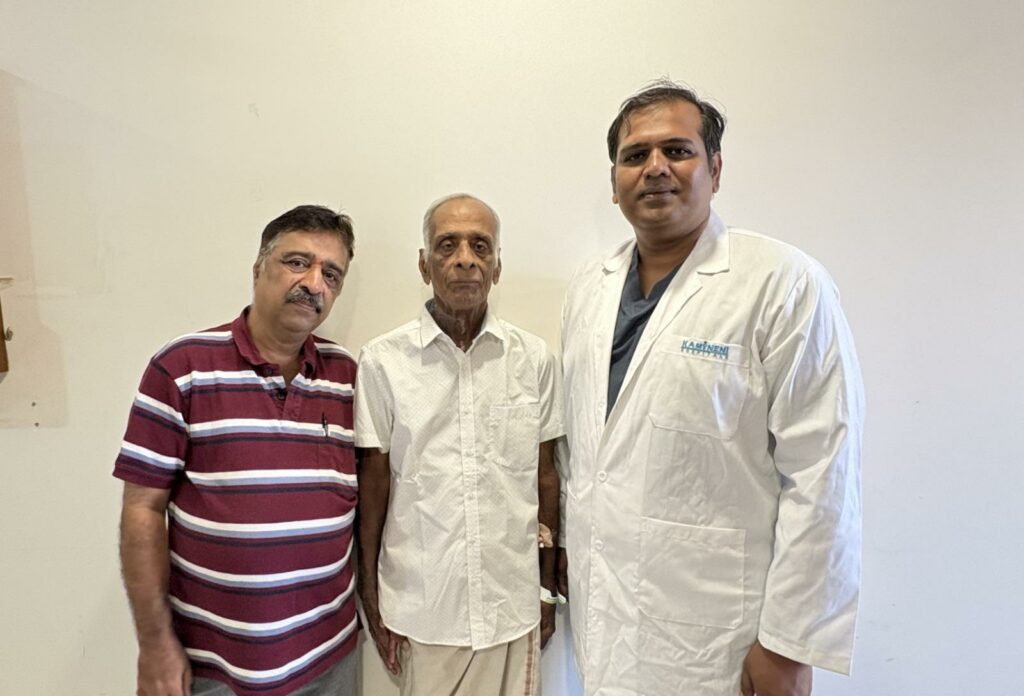 91 Year-Old Successfully Undergoes Kidney Cancer Surgery at Kamineni Hospitals