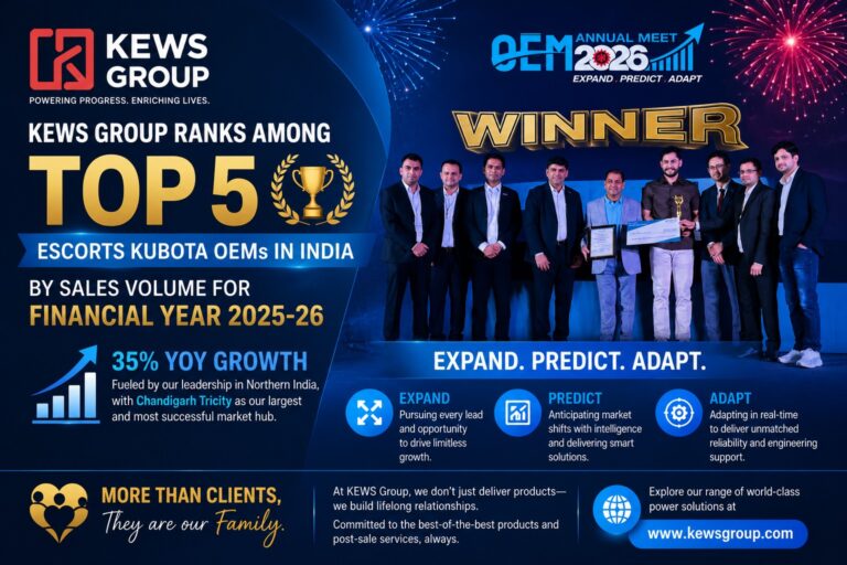 KEWS Group Ranks Among Top 5 Escorts Kubota OEMs in India, Achieves 35% YoY Growth and Strengthens Leadership in Power Solutions