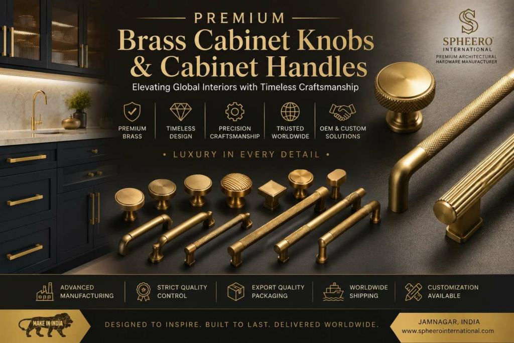 Spheero International: Premium Brass Cabinet Knobs & Cabinet Handles: Elevating Global Interiors with Timeless Craftsmanship