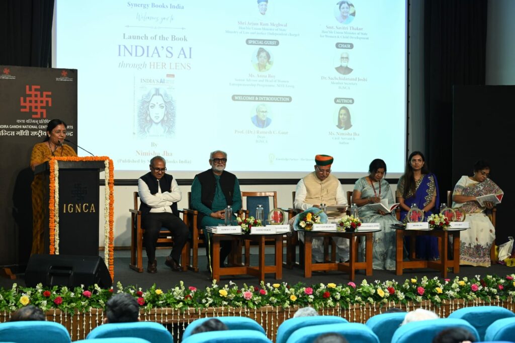 Hon’ble Ministers Arjun Ram Meghwal and Savitri Thakur Unveil India’s AI Through Her Lens by Nimisha Jha at IGNCA