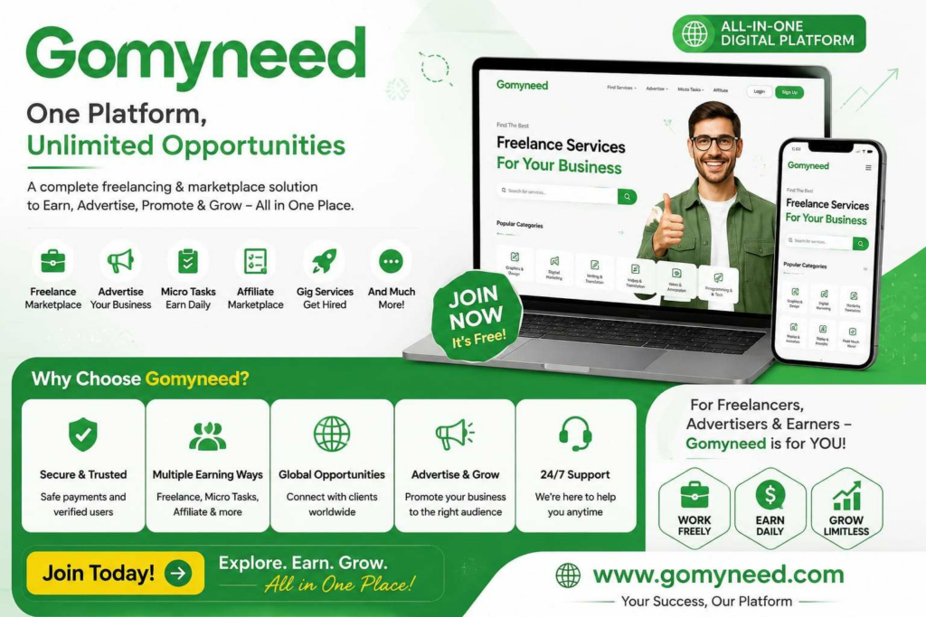 GoMyNeed Strengthens the Global Freelance Economy by Connecting Businesses with Skilled Digital Professionals