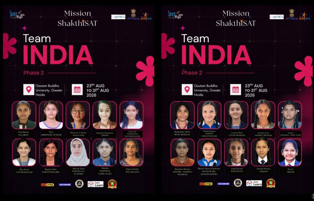 Space Kidz India Announces the Top 20 Young Scientists Selected for Mission ShakthiSAT – The World’s Largest All-Girls Lunar Satellite Mission