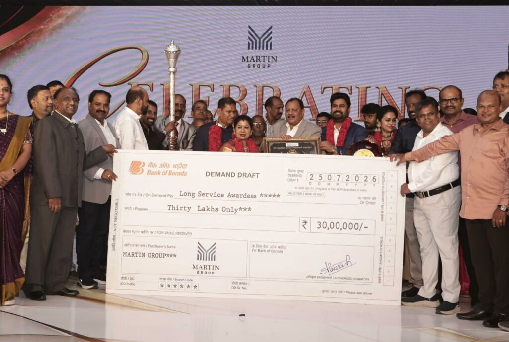 Martin Groups Honours Chairman Santiago Martin’s 50-Year Leadership, Rewards 50 Employees with Rs.15 Crore