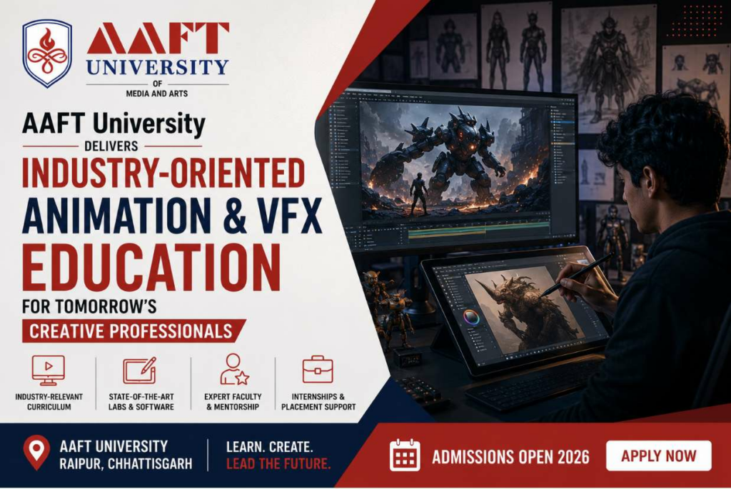 AAFT University Raipur Delivers Industry-Oriented Animation and VFX Education for Tomorrow’s Creative Professionals