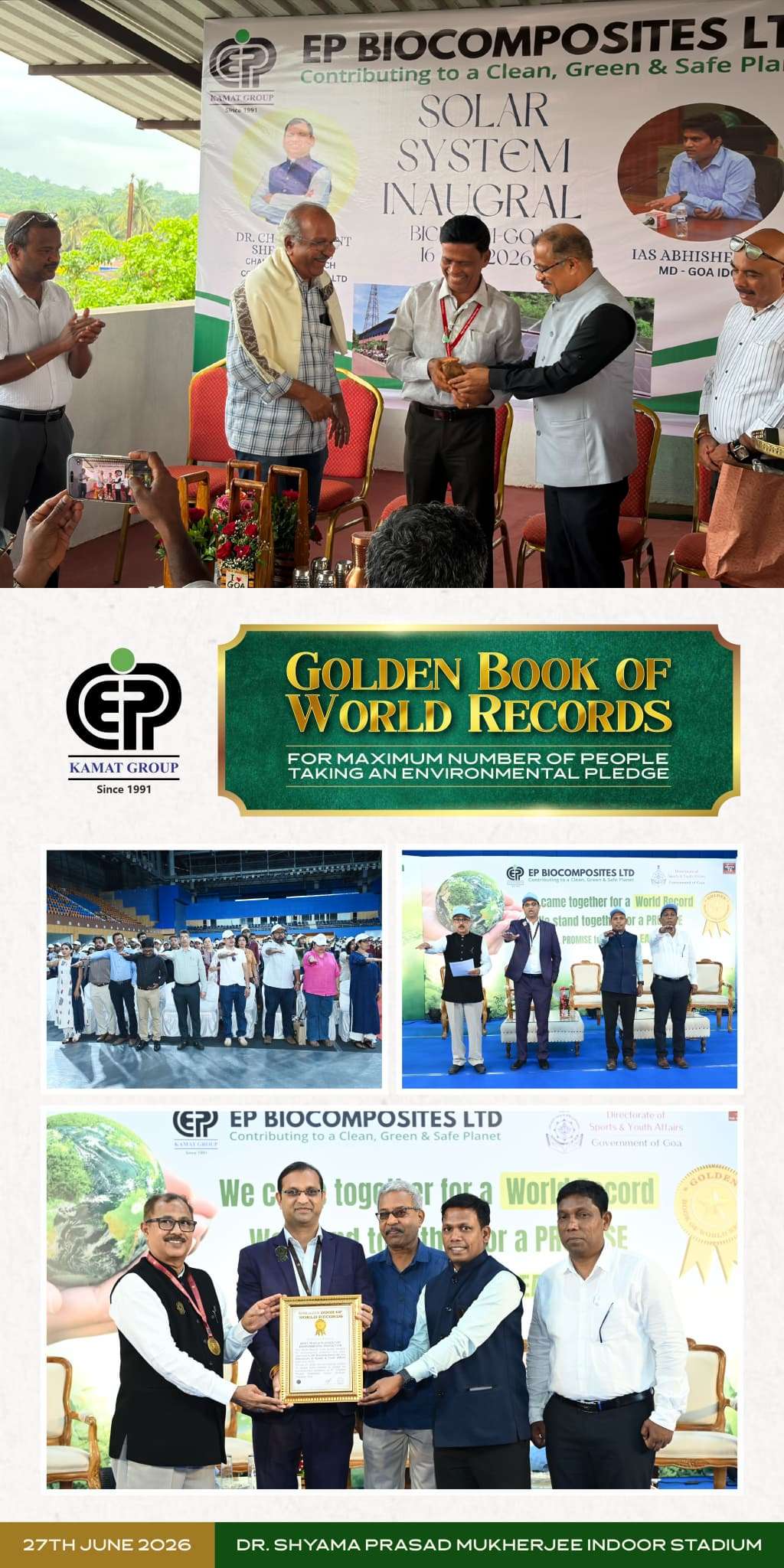 EP Biocomposites Strengthens ESG with Rooftop Solar Commissioning and Golden Book of World Records Recognition