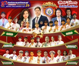 Bihar Karate Players Shine at Indian Challenger Cup 2026, Bring Home 33 Medals from International Championship