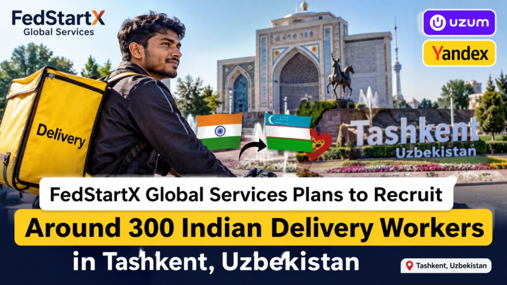 FedStartX Global Services Plans to Recruit Around 300 Indian Delivery Workers in Tashkent