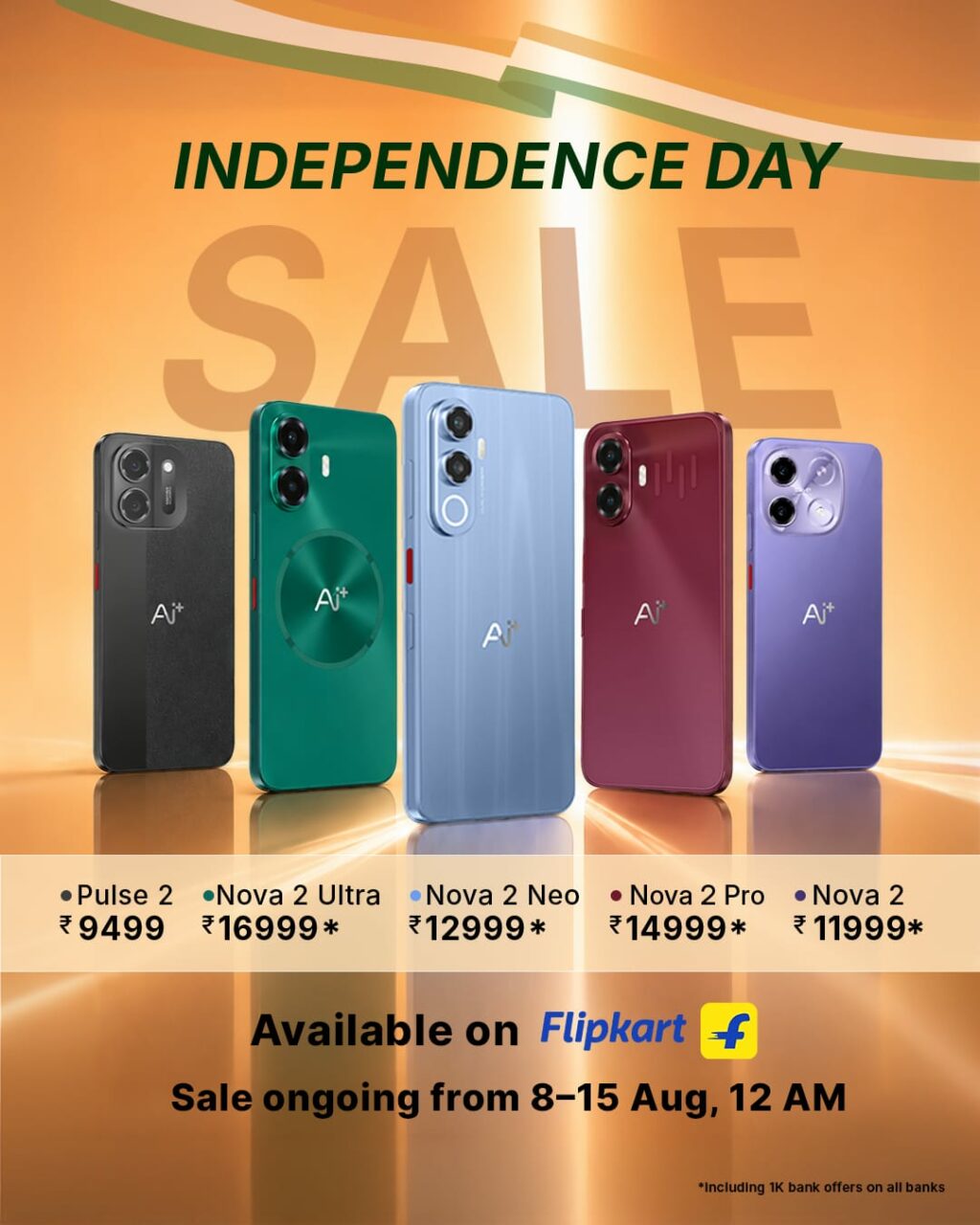 Independence Day Sale Guide: The Best Ai+ Smartphones to Grab This Freedom Sale on Flipkart