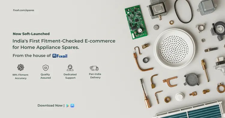 Fixail Soft-Launches Fixail Spares – India’s First E-commerce Store With Model-Number Fitment Check for Appliance Spares