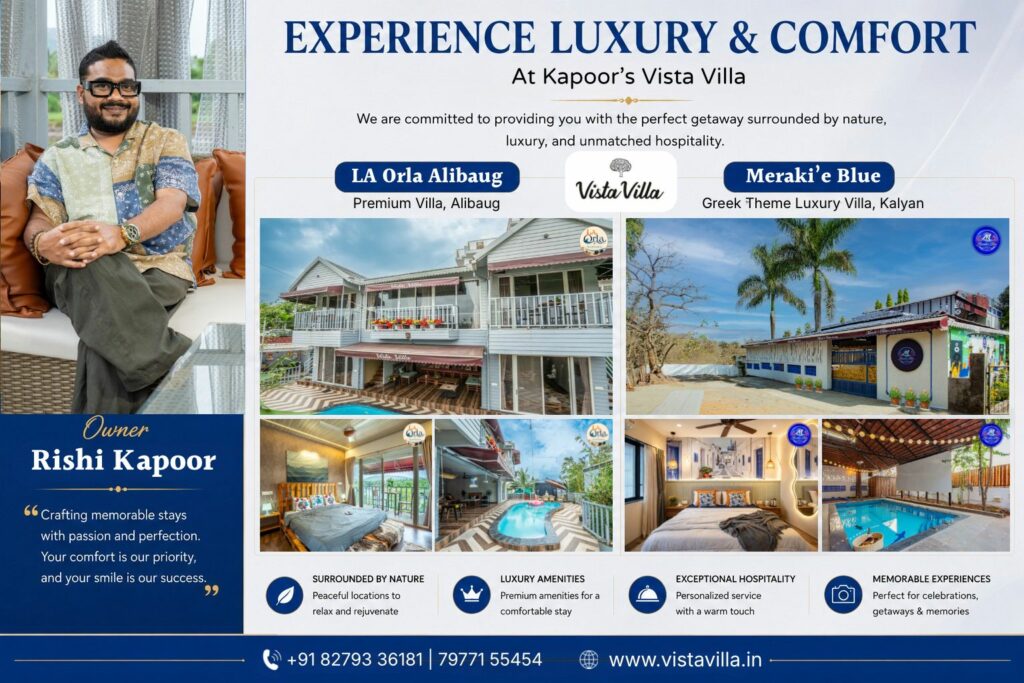 Kapoor’s Vista Villla: A Premium Ultra Luxurious Private Villla Brand Near Mumbai