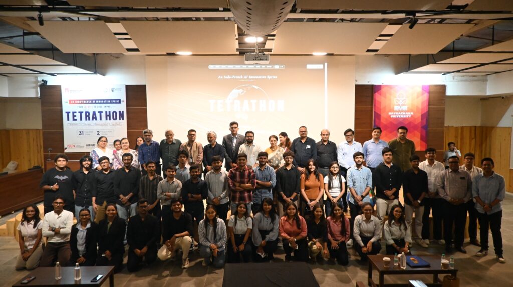 TetraTHON 2026 Concludes at Navrachana University, Celebrating AI Innovation and Indo-French Collaboration