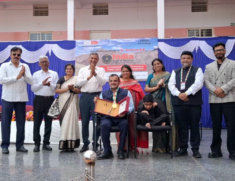 Deeksha Vedantu Veteran of 15 Years Creates History: Dr. Krishna B S Felicitated for Record-Breaking Umling La Expedition