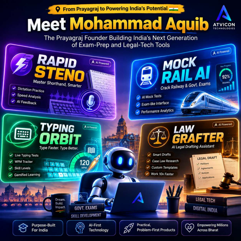 Meet Mohammad Aquib: The Prayagraj Founder Building India’s Next Generation of Exam-Prep and Legal-Tech Tools