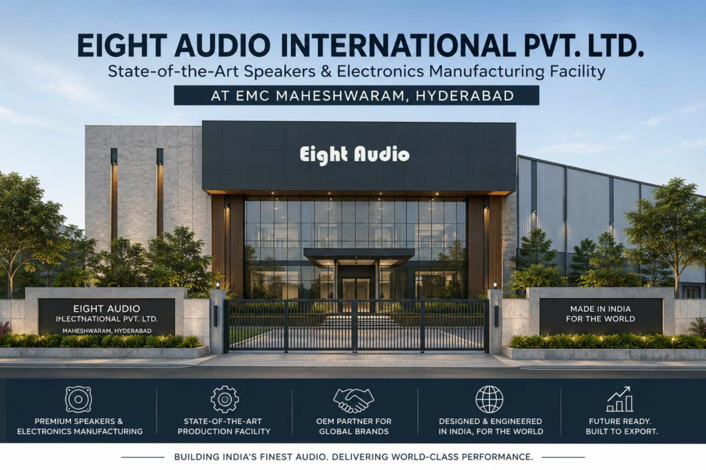 Telangana Government Approves Eight Audio’s Advanced Speakers & Electronics Manufacturing Facility at EMC Maheshwaram