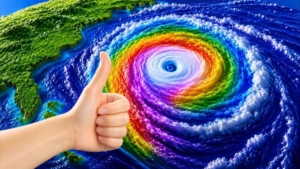R.K. Pilot’s hand rule simplified understanding of wind direction in Cyclones and Anticyclones.