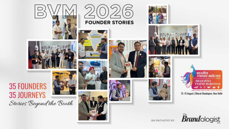 Beyond the Booth: The Brandologist Co. Captures 35 Founder Stories at Bharatiya Vyapar Mahotsav (BVM) 2026