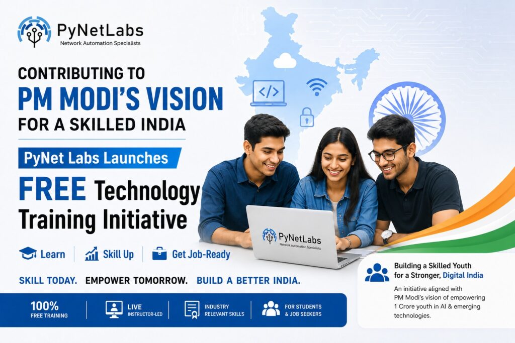 Contributing to PM Modi’s Vision for a Skilled India, PyNet Labs Launches Free Technology Training Initiative