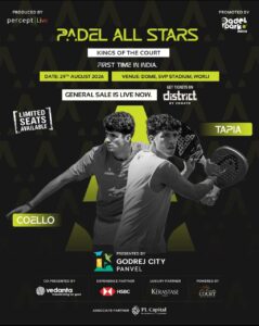 Kings of Padel: World No. 1 Duo Arturo Coello & Agustín Tapia to Headline “Padel All Stars” – India’s First-Ever All-Star Exhibition