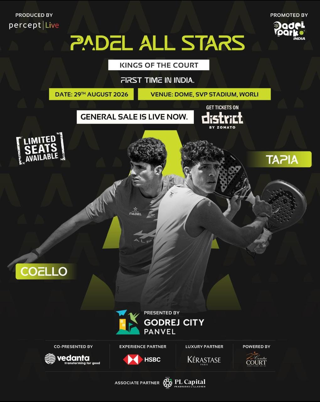 Kings of Padel: World No. 1 Duo Arturo Coello & Agustín Tapia to Headline “Padel All Stars” – India’s First-Ever All-Star Exhibition