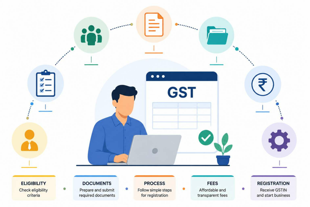 GST Registration for Sole Proprietorship: Eligibility, Documents, Fees and Process