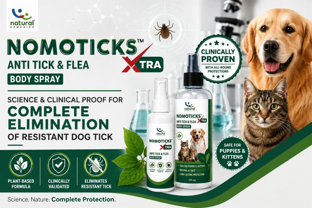 Laboratory and Clinical Studies Validate Plant-Based Nomoticks Xtra Spray for Complete Elimination of Resistant Dog Ticks
