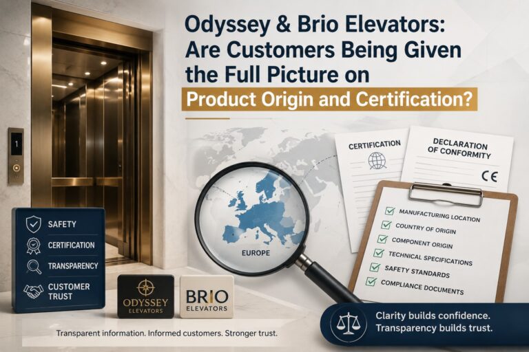 Odyssey & Brio Elevators: Are Customers Being Given the Full Picture on Product Origin and Certification?