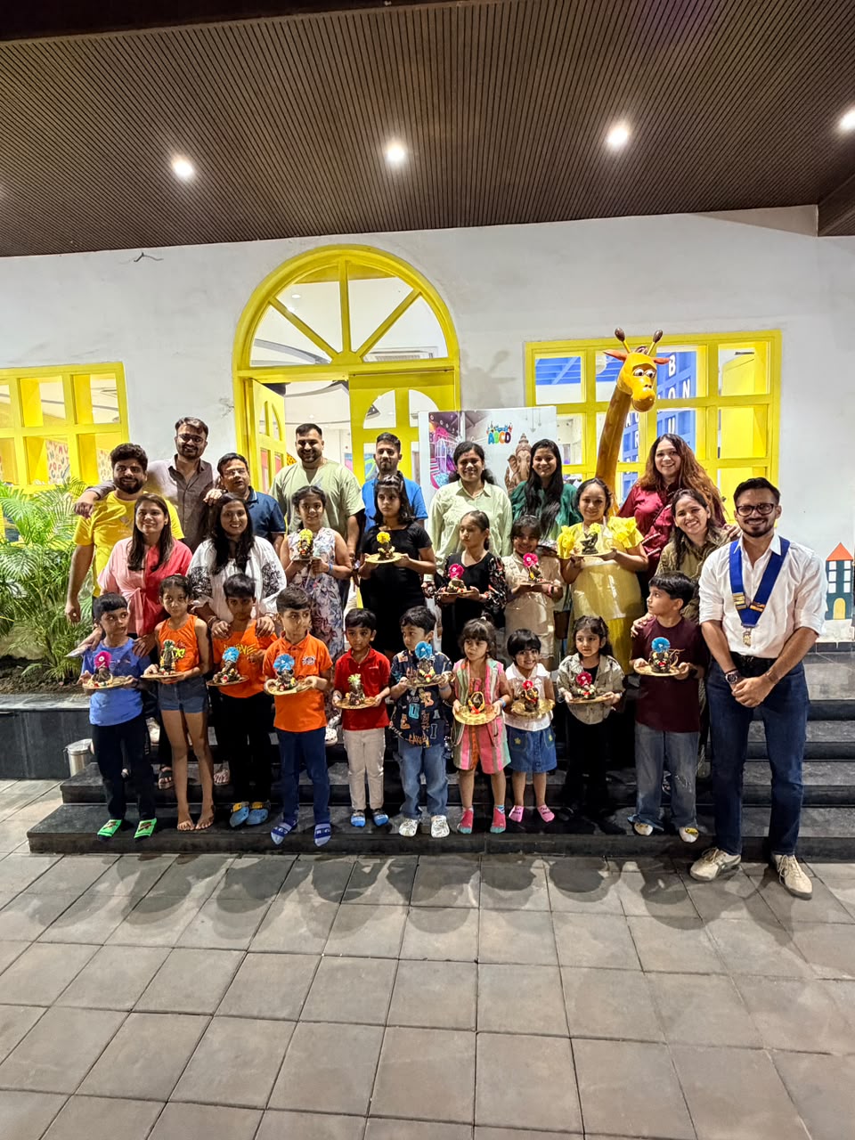 Raipur United Round Table 344 Brings Families Together Through Clay Ganesha Workshop for Twinklers