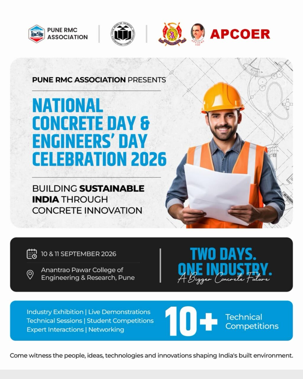 National Concrete Day & Engineers’ Day Celebration 2026 to bring together 3,000+ engineering students and industry professionals in Pune
