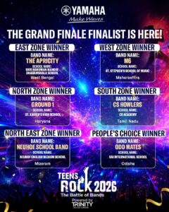 Yamaha Music India Announces the Top Five Finalists for Teens Rock – The Battle of Bands 2026