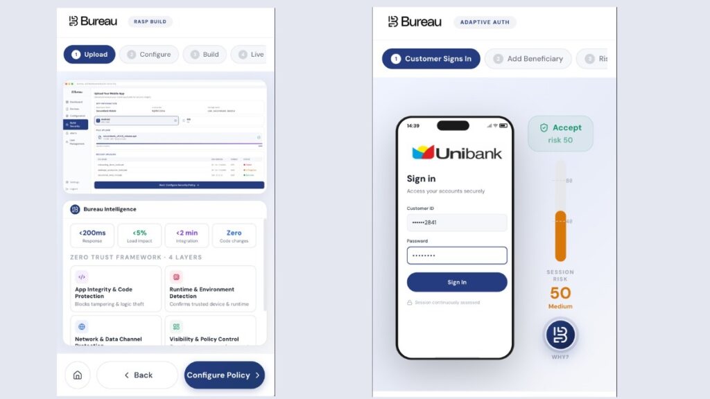 Bureau Unveils Adaptive Authentication and Mobile RASP to Protect Digital Customer Journeys