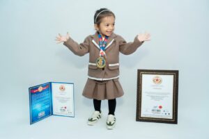 Exceptional Prodigy: Toddler Aadishree Gupta Created milestone by Setting Three World Records.