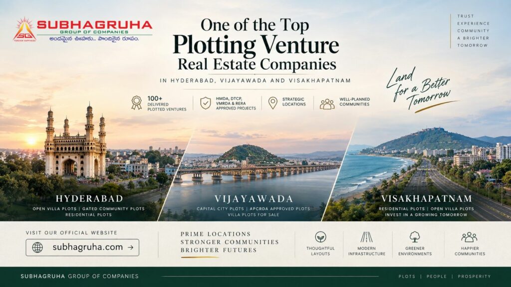 Subhagruha Group of Companies: 100+ Plotted Ventures Across Hyderabad, Vijayawada and Visakhapatnam