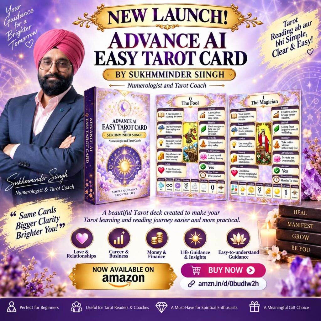 Sukhmminder Siingh Introduces a Beginner-Friendly Tarot Deck Advance AI EASY TAROT CARDS Designed for Clearer and More Practical Readings