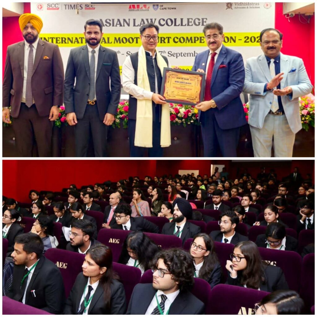 Future Lawyers Gather in Noida as Kiren Rijiju Opens International Moot Court Competition at Asian Law College