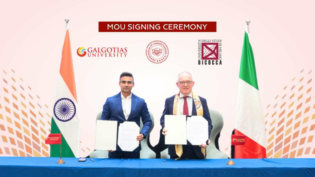 Galgotias University Deepens European Outreach with Italy’s University of Milano-Bicocca Partnership