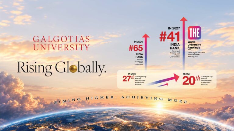 Galgotias University Soars 24 Places to Rank 41st in India in Times Higher Education World University Rankings 2027