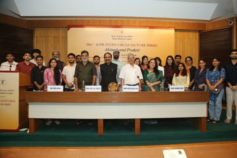 IHC–ICPR Study Circle Hosts Lecture on “Ahiṃsā and Prakṛti” at India Habitat Centre