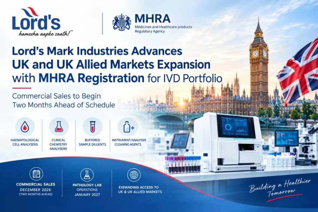 Lord’s Mark Industries Advances UK & Allied Countries Expansion with MHRA Registration for IVD Portfolio