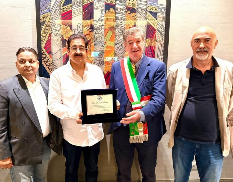 Dr. Sandeep Marwah Receives Prestigious International Honour in Milan for 13 World Records