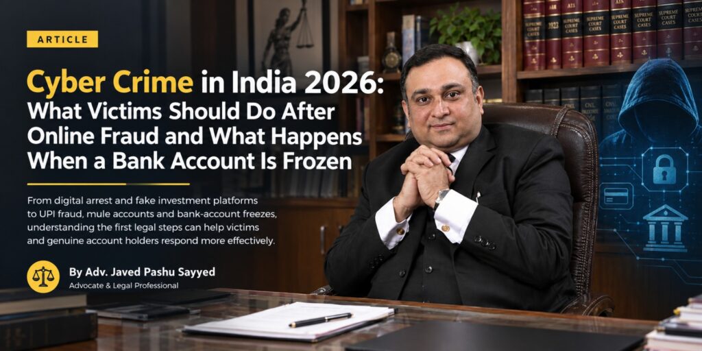 Cyber Crime in India 2026: What Victims Should Do After Online Fraud and What Happens When a Bank Account Is Frozen
