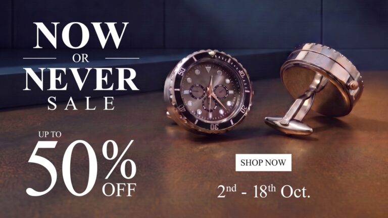 Tivaaro.com’s Now or Never Sale brings premium Cufflinks within your budget, with up to 50% off.