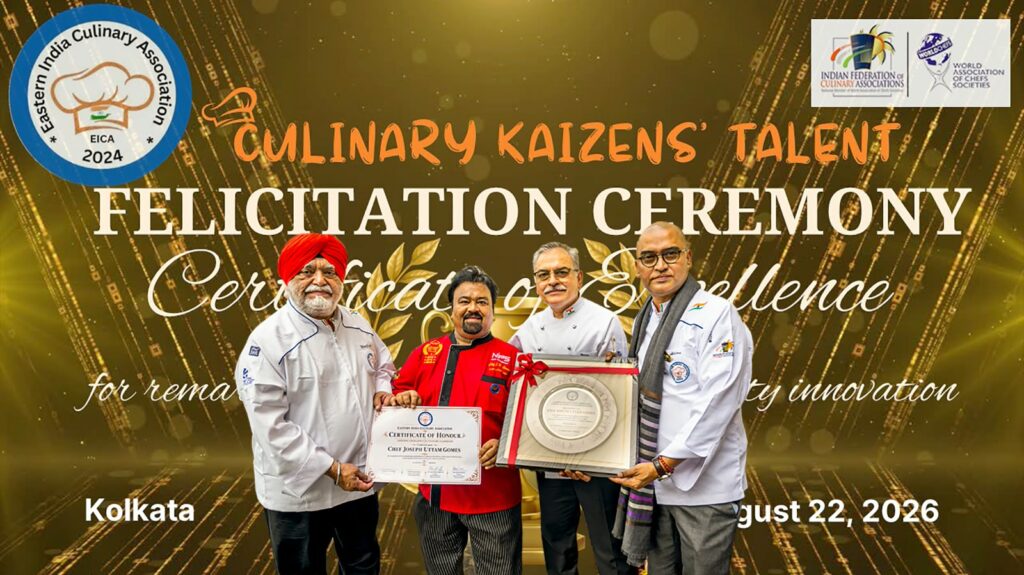 Chef Gomes has received a major honour — “Lifelong Excellence in Culinary Leadership” from EICA.
