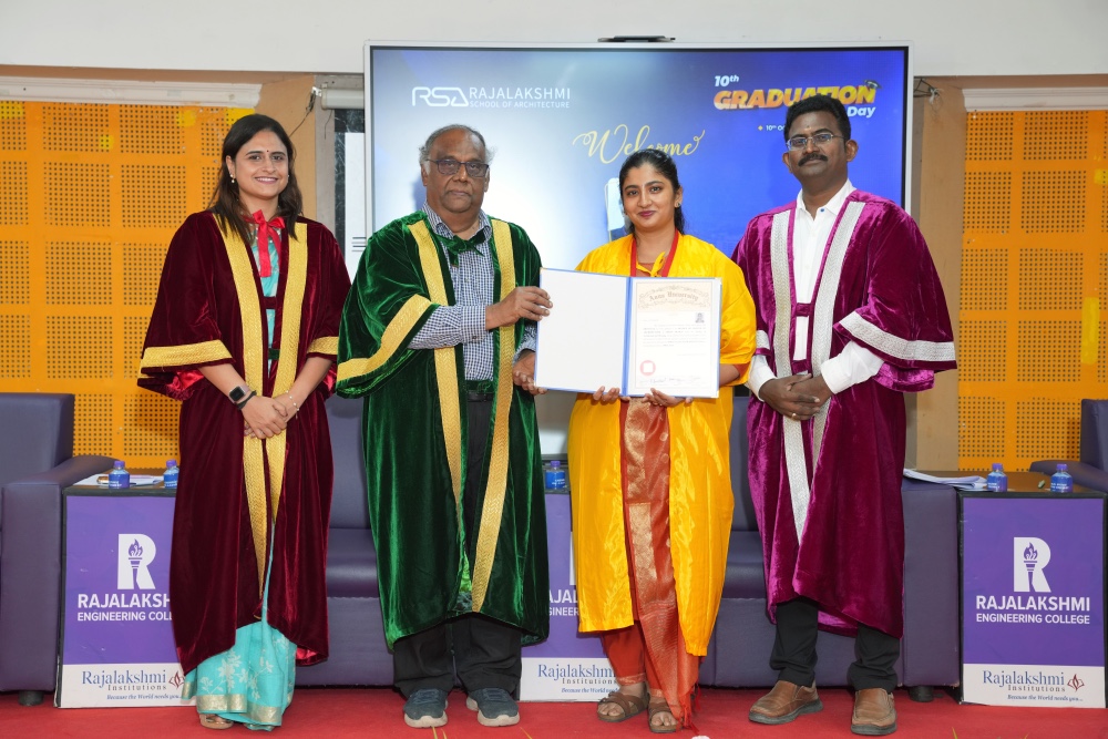 Rajalakshmi School of Architecture Celebrates 10th  Graduation Day; 39 Students Graduate