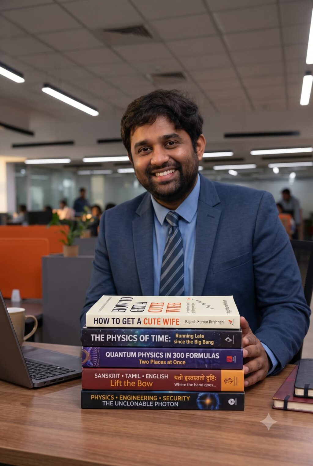 Bengaluru Quantum Engineer Rajesh Kumar Krishnan Unveils Five Books Spanning Quantum Security, the Big Bang, Ancient Wisdom — and Management Secrets