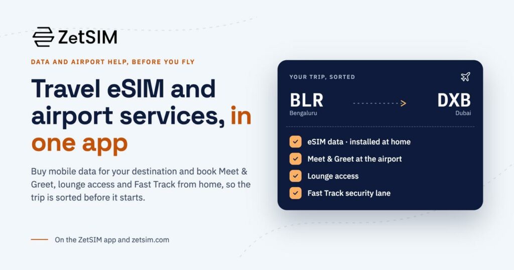 ZetSIM Brings Travel eSIM and Airport Services Together for Indian Travellers