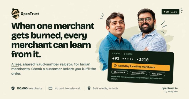 ParityCube launches OpenTrust, a free fraud-number registry for Indian merchants