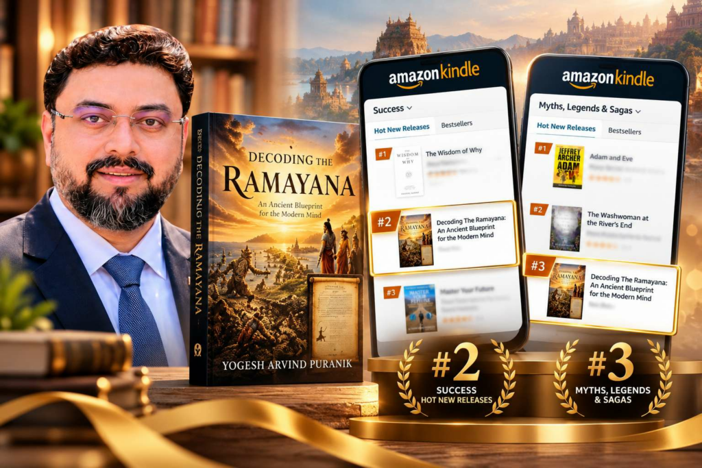 Yogesh Puranik’s Book Decoding The Ramayana Debuts at #2 in Amazon Kindle’s Success Hot New Releases and #3 in Myths, Legends & Sagas