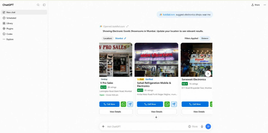 Justdial Extends Local Business Discovery to ChatGPT, Creating New Digital Touchpoints for Small Businesses